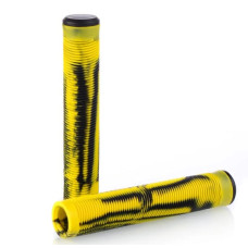 Грипсы для трюкового самоката, 160мм, 2 шт, желтые + 2 заглушки. Упаковка: тайкард. Материал: TPE / 