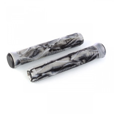 Грипсы для трюкового самоката, 160мм, 2 шт, серые + 2 заглушки. Упаковка: тайкард. Материал: TPE / S