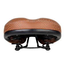 Седло для велосипеда комфортное Krypton HAY-AZ-016, коричневое /уп 25/ (10702070/261222/3465872, Кит