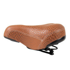 Седло для велосипеда комфортное Krypton HAY-AZ-016, коричневое /уп 25/ (10702070/261222/3465872, Кит