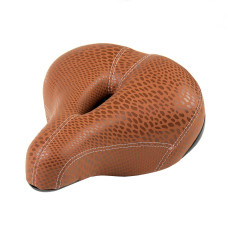 Седло для велосипеда комфортное Krypton HAY-AZ-016, коричневое /уп 25/ (10702070/261222/3465872, Кит