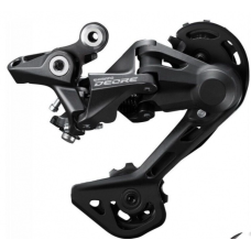 Переключатель задний SHIMANO DEORE, RD-M4120, 10/11 скор., крепление (на болт) под петух, SHADOW RD,