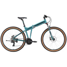 Велосипед Stark'24 Cobra 29.2 D зеленый металлик/черный 20"