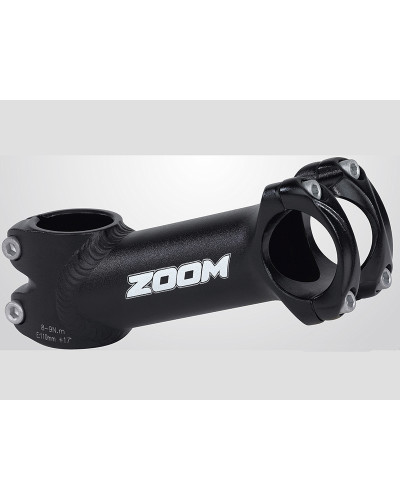 ZOOM Вынос руля TDS-AD368A-8, МТВ, 1-1/8" х 90мм х 25,4мм х 17°, высота 45мм, матов.чёрный