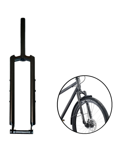 Вилка 27,5" MTB, ригидная COURIER-2, 1-1/8" (28,6), безрезьбовая, DISK Brake, шток 265 мм, Black (УТ