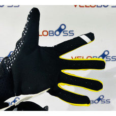 Перчатки 100% Airmatic gloves черный/белый/желтый, р-р L, на липучке
