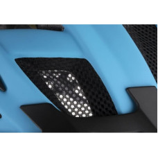 Шлем 8-9001655 с сеточкой PULSE LED X8 16отв. СВЕТОДИОД.ФОНАРИК 6д/2ф мат. голубой 58-61см AUTHOR