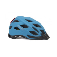 Шлем 8-9001655 с сеточкой PULSE LED X8 16отв. СВЕТОДИОД.ФОНАРИК 6д/2ф мат. голубой 58-61см AUTHOR