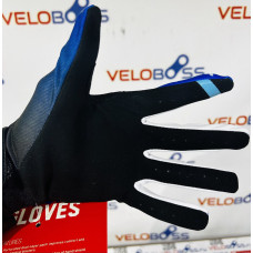 Перчатки 100% Airmatic gloves черный/синий/белый, р-р M, на липучке