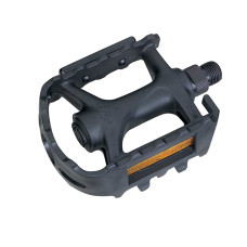 WELLGO Педали LU-945, MTB, пластик, ось из бористой стали, 9/16", с подшипниками, чёрные