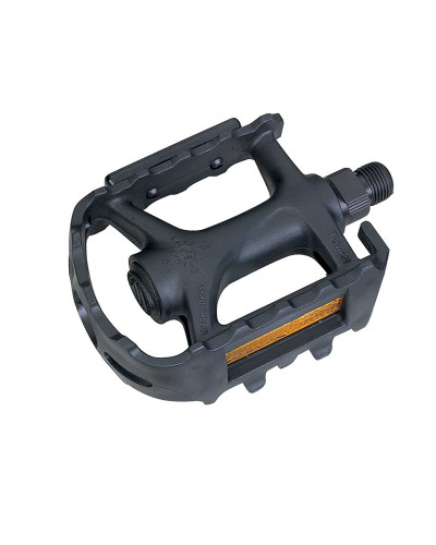 WELLGO Педали LU-945, MTB, пластик, ось из бористой стали, 9/16", с подшипниками, чёрные