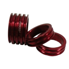NECO Кольцо проставочное 1-1/8"х10мм красное, алюминий