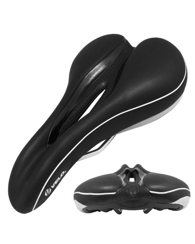 VELO Седло VL-3226 Серия: PLUSH (наклонная посадка). Спорт/комфорт. Анатомическая форма. Размеры: 26