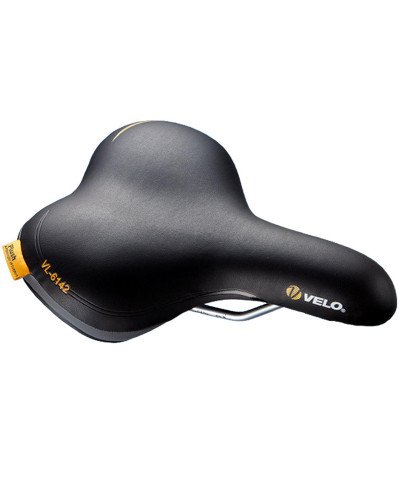 VELO Седло VL-6142. Серия: PLUSH (прямая посадка). Комфорт. Размер: 262x198мм. Вес: 467г. Основа: Do