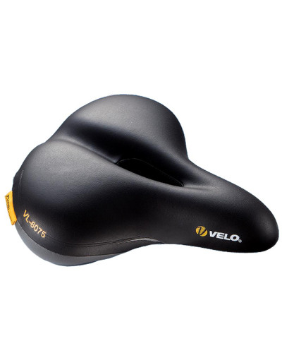 VELO Седло VL-6075E комфорт, серия: PLUSH (прямая посадка), 247х215мм, 622г. Основа: Double Dencity 