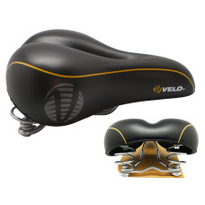 VELO Седло VL-6115 Комфорт, 252х210мм, вакуумное, амортизатор: пружины, вес 760г, в торг.уп.