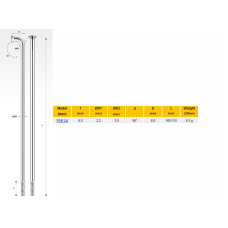 PILLAR Спицы PSR 14, 2,0мм 14GX255 мм, серебристые