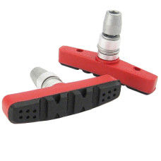 ALHONGA Колодки тормозные HJ-EN02 для V-brake резьбовые, 60мм, красные