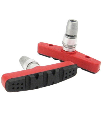 ALHONGA Колодки тормозные HJ-EN02 для V-brake резьбовые, 60мм, красные
