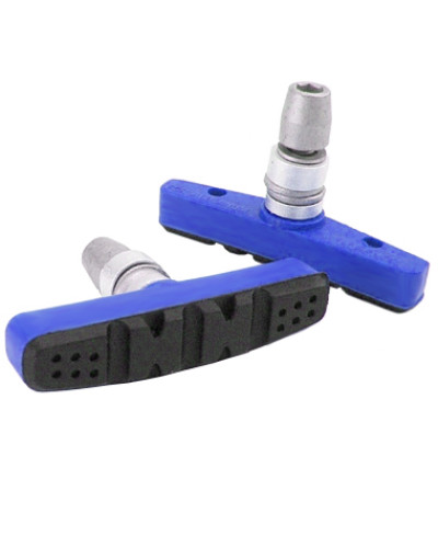 ALHONGA Колодки тормозные HJ-EN02 для V-brake резьбовые, 60мм, синие