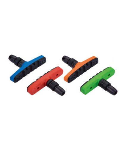 ALHONGA Колодки тормозные HJ-EN02 для V-brake резьбовые, 60мм, зелёные
