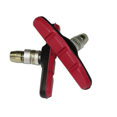 ALHONGA Колодки тормозные HJ-600.12T3G2 для V-brake резьбовые, 70мм, красно-чёрные
