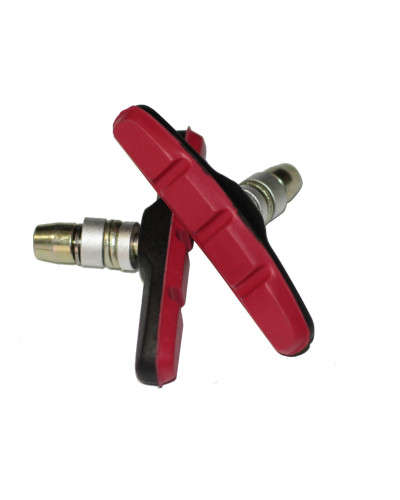 ALHONGA Колодки тормозные HJ-600.12T3G2 для V-brake резьбовые, 70мм, красно-чёрные