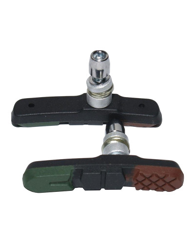 BARADINE Колодки тормозные MTB-960V для V-brake резьбовые, 72мм, трёхцветные, всепогодные, конструкц