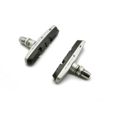 BARADINE Колодки тормозные MTB-955VC для V-brake, картриджные, резьбовые, 72мм, корпус серебр., карт