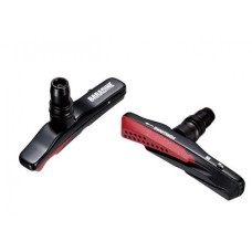 BARADINE Колодки тормозные MTB-959VC для V-brake, картриджные, резьбовые, 72мм, красно-чёрные, влаго