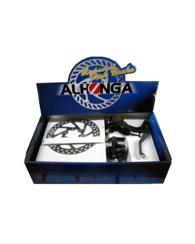 ALHONGA Тормоза дисковые мех. HJ-MD11+HJ-327ADV+2P передний+задний с торм. ручками и роторами 160мм,