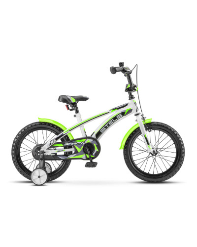 Велосипед STELS Arrow 16"   9.5" Белый/зелёный V020