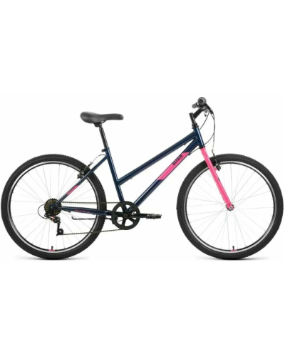 Велосипед ALTAIR MTB HT 26 low (26" 6 ск. рост. 15") 2022, темно-синий/розовый, IBK22AL26118