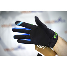 Перчатки 100% Airmatic gloves черный/синий/зеленый, р-р L, на липучке