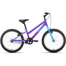 Велосипед ALTAIR MTB HT 20 LOW (20" 1 ск. рост. 10.5") 2022, фиолетовый/голубой, IBK22AL20087