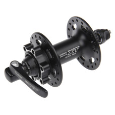 SHIMANO Втулка передняя HB-M756 DEORE XT, 32Н, под диск (6 болтов), OLD:100мм, ось: 108мм, черная, б