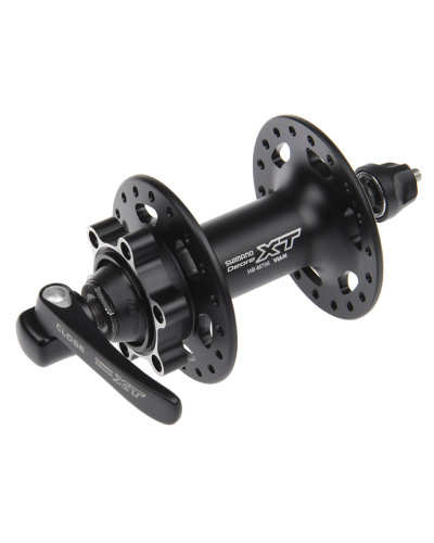 SHIMANO Втулка передняя HB-M756 DEORE XT, 32Н, под диск (6 болтов), OLD:100мм, ось: 108мм, черная, б