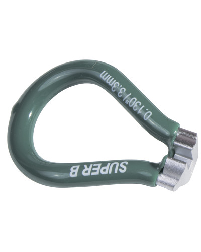 SUPER B 5550 Ключ для спиц 0.130"(European). Зелёный