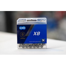 Цепь KMC - X8 1/2"x3/32", 114 звеньев, серебряная