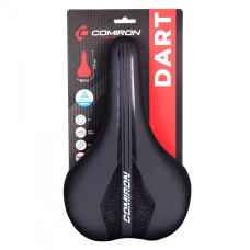Седло велосипедное MTB COMIRON DART M001 270X180, Технологии: DW, ED. Верх: PU с прессованым принтом
