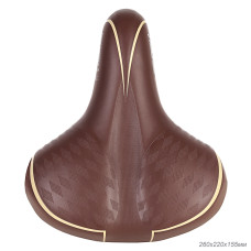 Седло велосипедное комфортное COMIRON BAKU N671DBY 260x220, Технологии: DW, ED, Эластомер, Верх: PU,