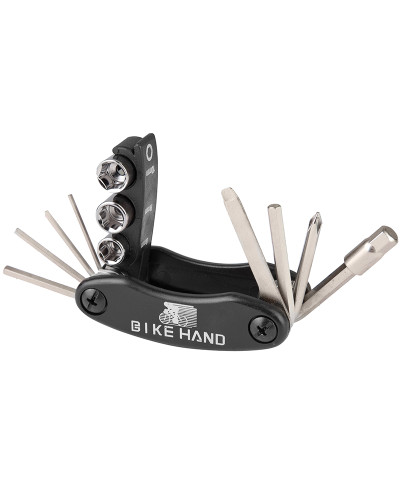 BIKE HAND YC-279-DN Набор инструментов складной: шестигранники 2/2.5/3/4/5/6/8, отвёртки +/-, торцев