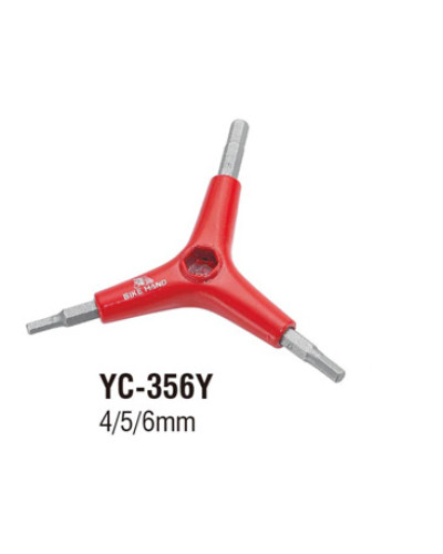 BIKE HAND YC-356Y Y-образный ключ: шестигранники 4/5/6мм