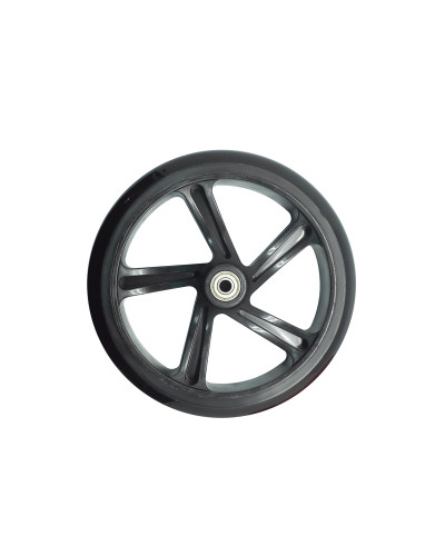 Колесо для самоката, ПУ, D:200x30мм, с подш. ABEC-7 чёрное
