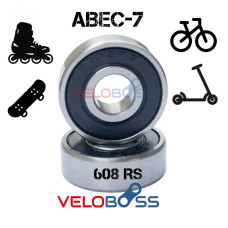 Подшипник ABEC-7 608-2RS, влагозащищённый, углеродистая сталь/уп 8/2000/ (10511010/080623/3069142, К