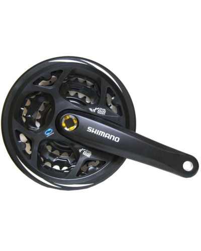 SHIMANO Шатуны FC-M311 ACERA на 7/8 скоростей, 170мм, 48/38/28T, под квадрат, с защитой, черные