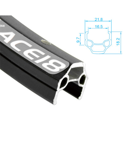 ALEX RIMS Обод ACE18, 700Сх16,5ммх36Н, A/V, CSW, SSE, индикатор износа, чёрный (Trekking)