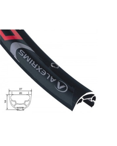 ALEX RIMS Обод DP20, 29"х20ммх36Н, A/V, двойной, D, SSE, чёрный. (AM/Marathon)