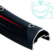 ALEX RIMS Обод SUPRA D, 26"х25ммх36Н, A/V, двойной, SSE, чёрный (DH/FR)
