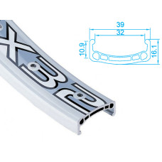 ALEX RIMS Обод DX32, 26"х32ммх36Н, A/V, двойной, SSE, CSW, чёрный (FR/DH/Enduro)